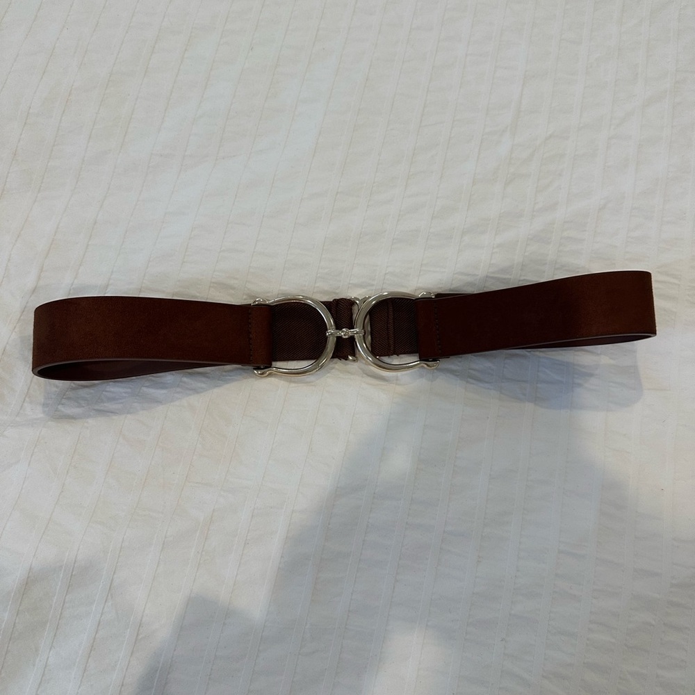 Brown WAIST BELT with gold accent size Small